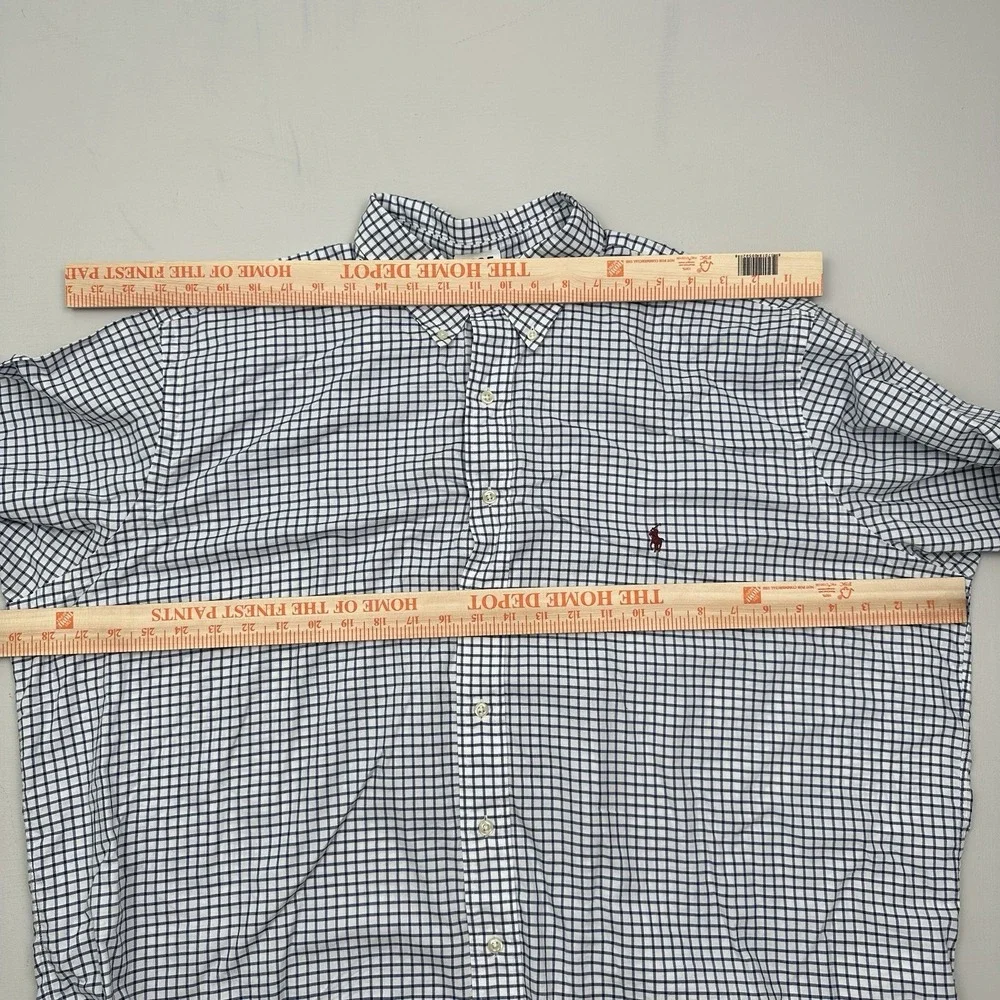 Lot of 3 Polo Ralph Lauren Button Down Dress Shirt Men 2XB Big Blue Plaid Stripe